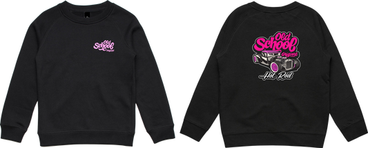 Old School Pink Crew Sweatshirt - Kids
