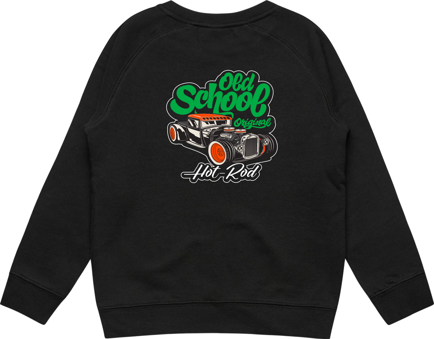 Old School Green Crew Sweatshirt - Kids