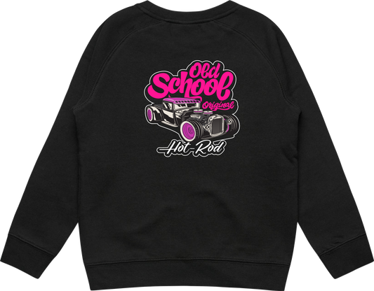 Old School Pink Crew Sweatshirt - Kids