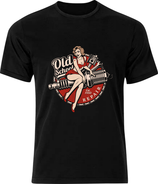 Old School Spark Plug T-shirt - Mens