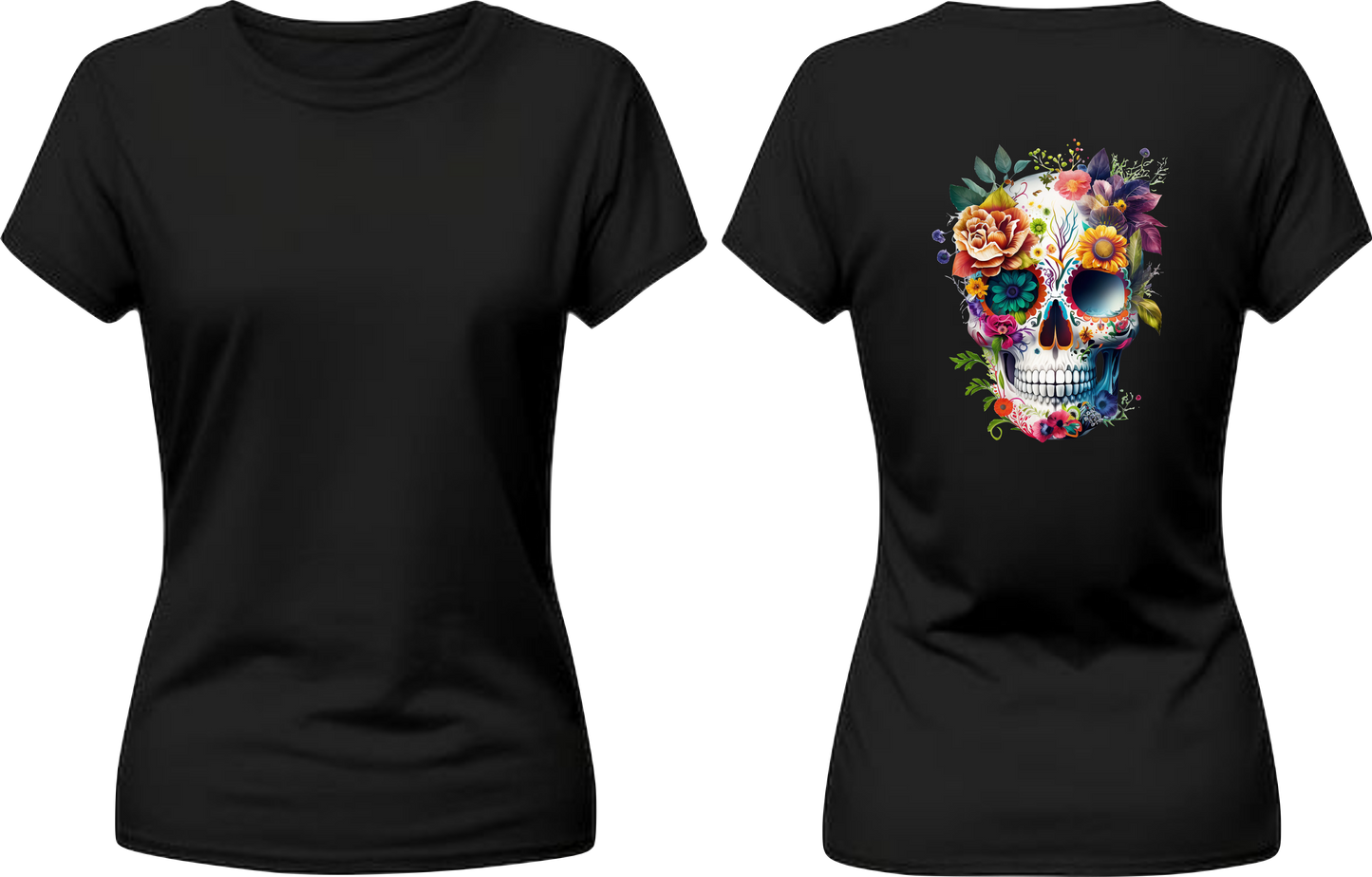 Skull (flowers) T-shirt - Womens
