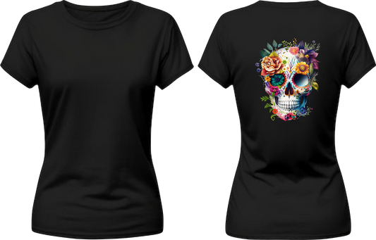 Skull (flowers) T-shirt - Womens